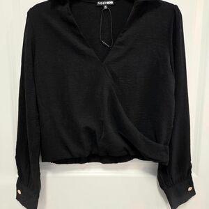 Women's Black Long Sleeve Blouse